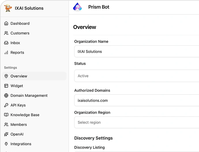 Hosted Admin Interface